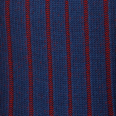 Midnight Blue & Red - Super-Durable Cotton Lisle