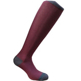 Grey & Burgundy - Compression Socks
