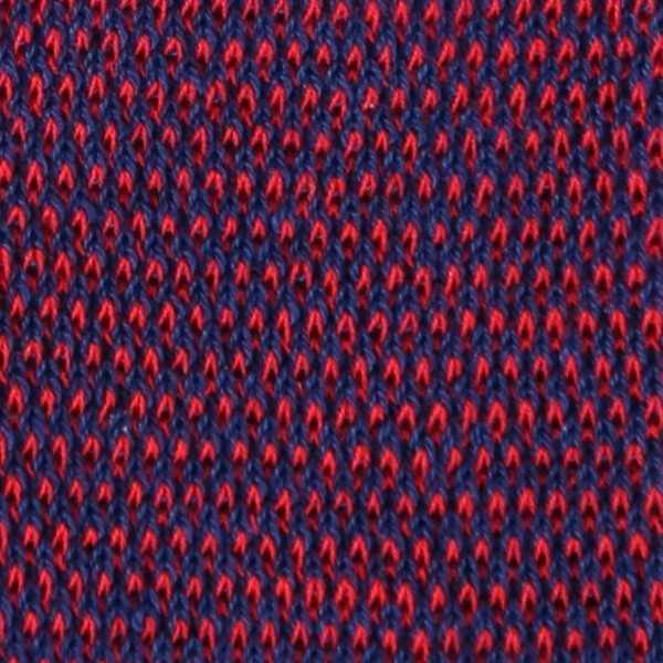 Navy Blue & Red - Birdseye - Cotton Lisle