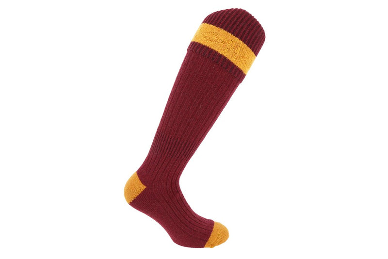 Burgundy & Ochre - Wool