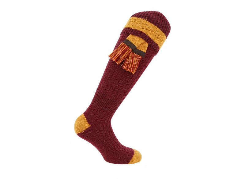 Burgundy & Ochre - Wool