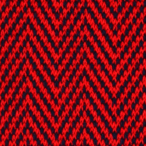 Rouge & Bleu marine - Chevrons - Super-solide fil d'Écosse