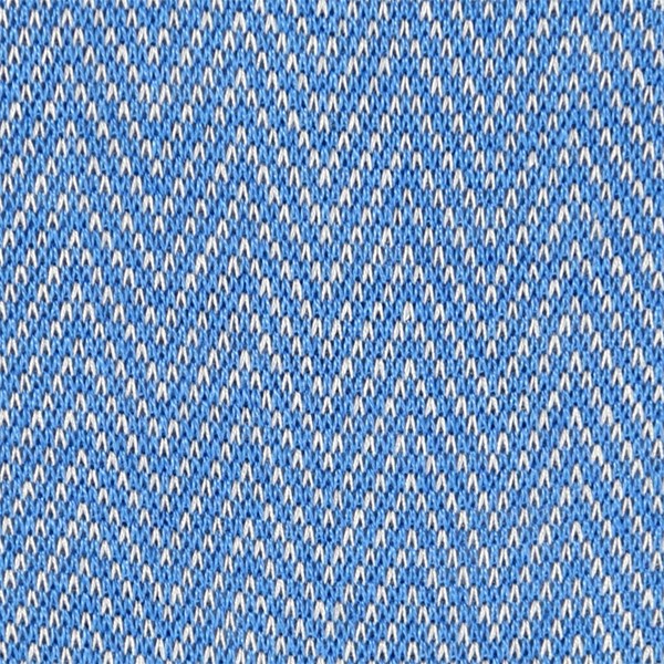 Sky Blue & Beige - Heringbone - Cotton Lisle