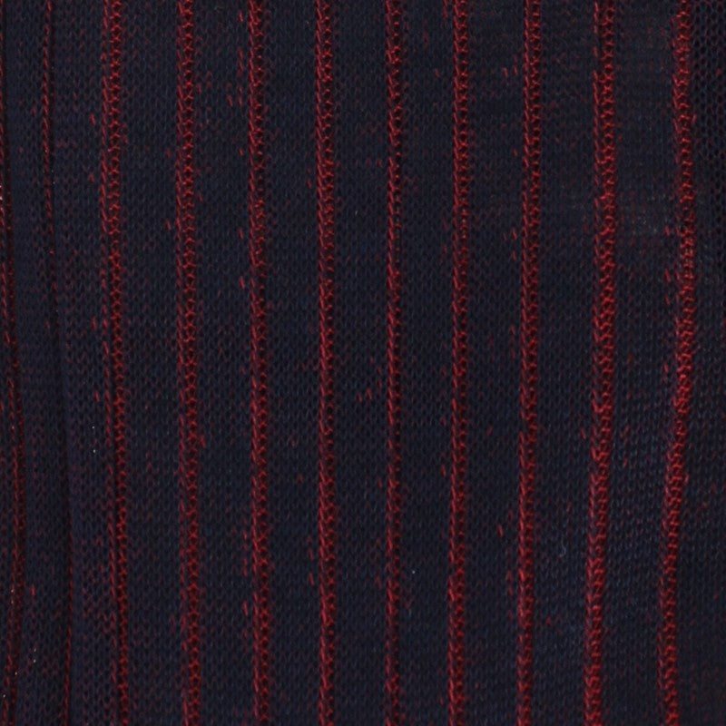 Navy Blue & Red - Cotton Lisle