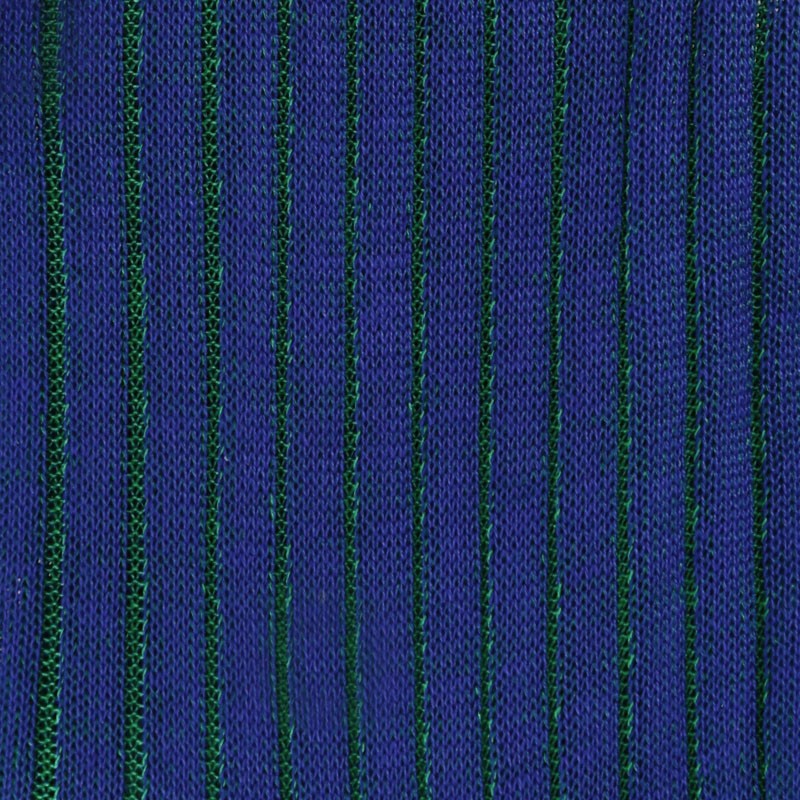 Royal Blue & Green - Cotton Lisle