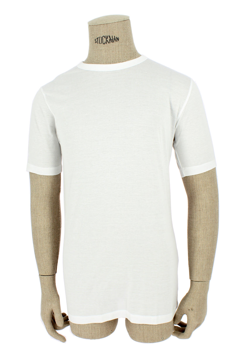 White - Crew Neck T-Shirt - Sea Island Cotton
