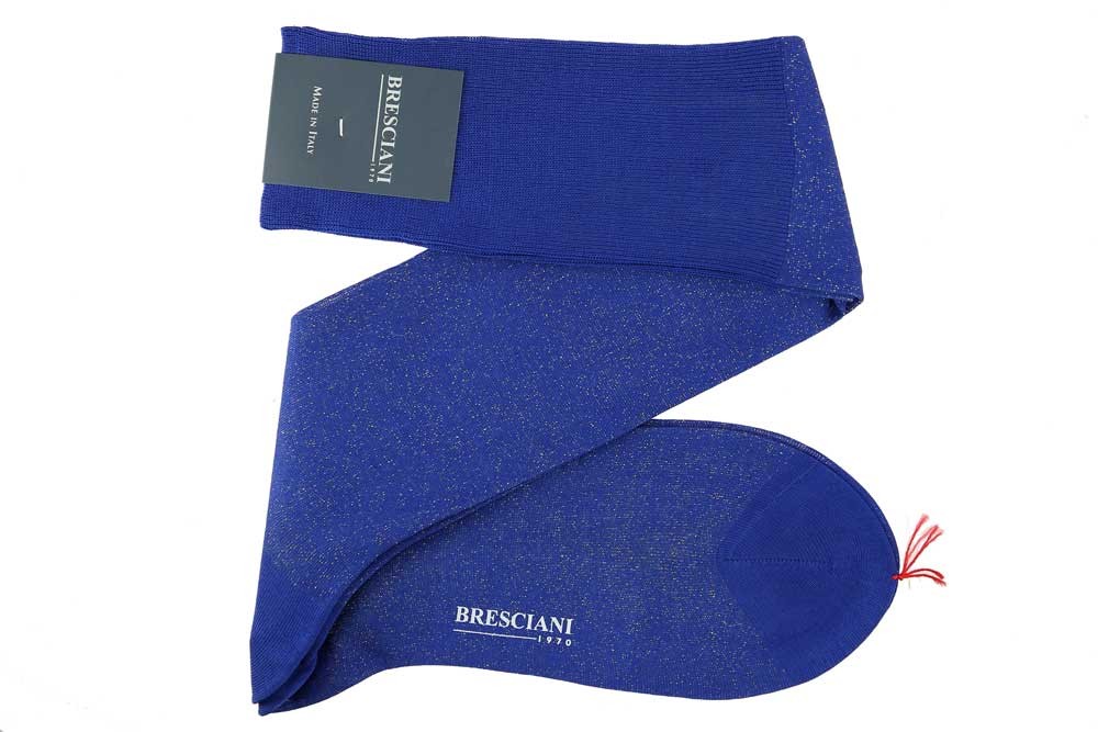Königsblau Lurex Gold - Fil d'Écosse Baumwolle