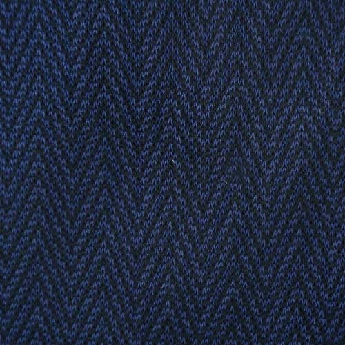 Navy Blue & Night Blue - Herringbone - Cotton Lisle