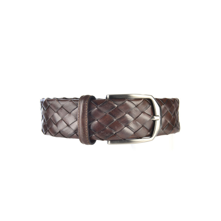 Marron foncé - Cuir tressé