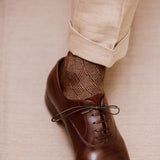 Brown & Dark Beige - Plaited - Wool