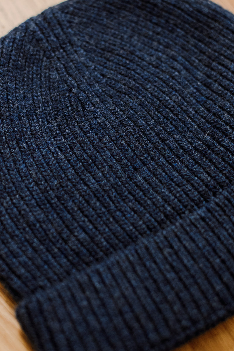 Mottled Blue - Hat - 100% Cashmere
