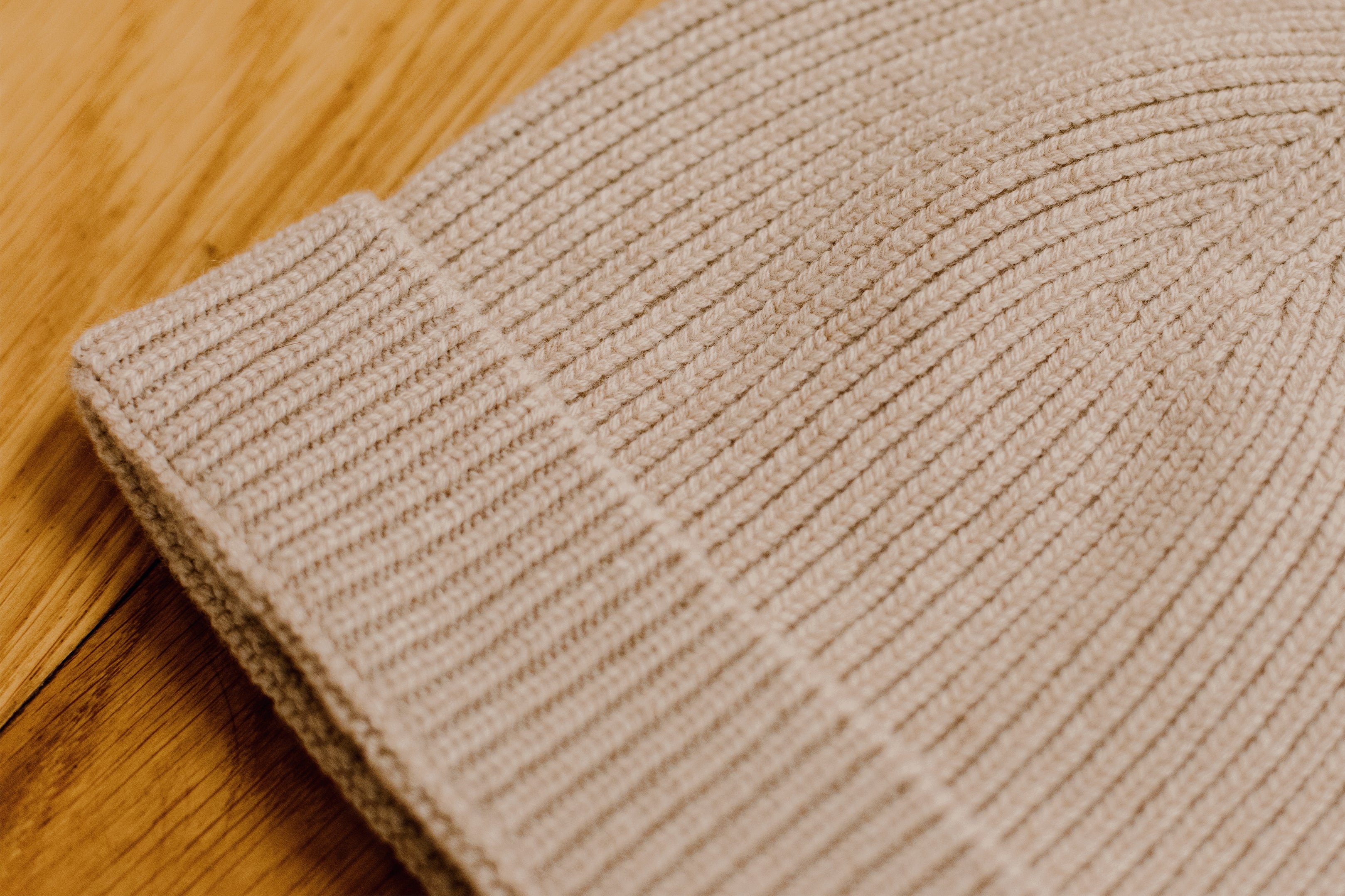 Beige - Mütze - 100% Kaschmir