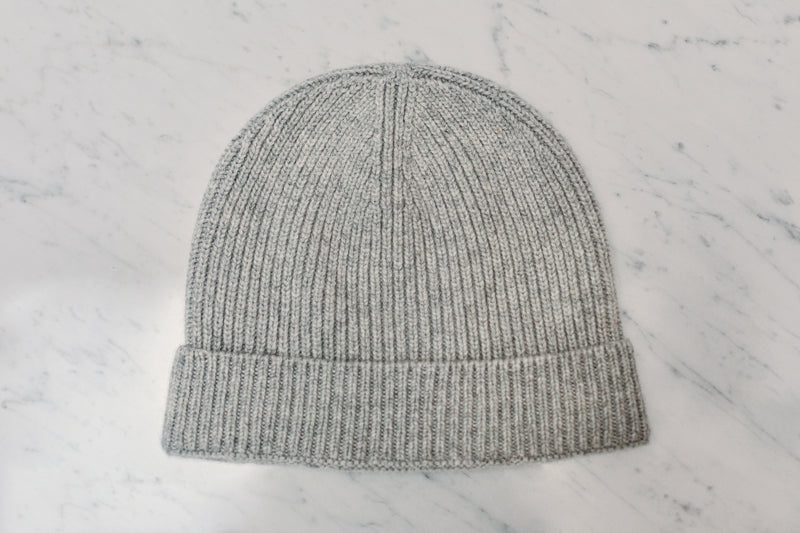 Light Grey - Hat - 100% Cashmere