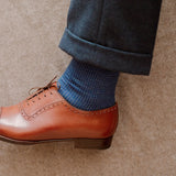 Royal Blue & Grey - Houndstooth - Wool