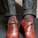 Burgundy & Steel - Birdseye - Wool