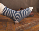 Beige &amp; Blue - Stripes Lounger - Cotton