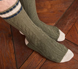 Green &amp; Beige - Cables - Cotton