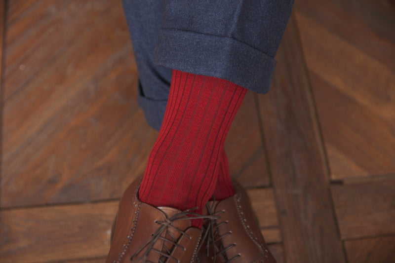 Red &amp; Navy - Wool