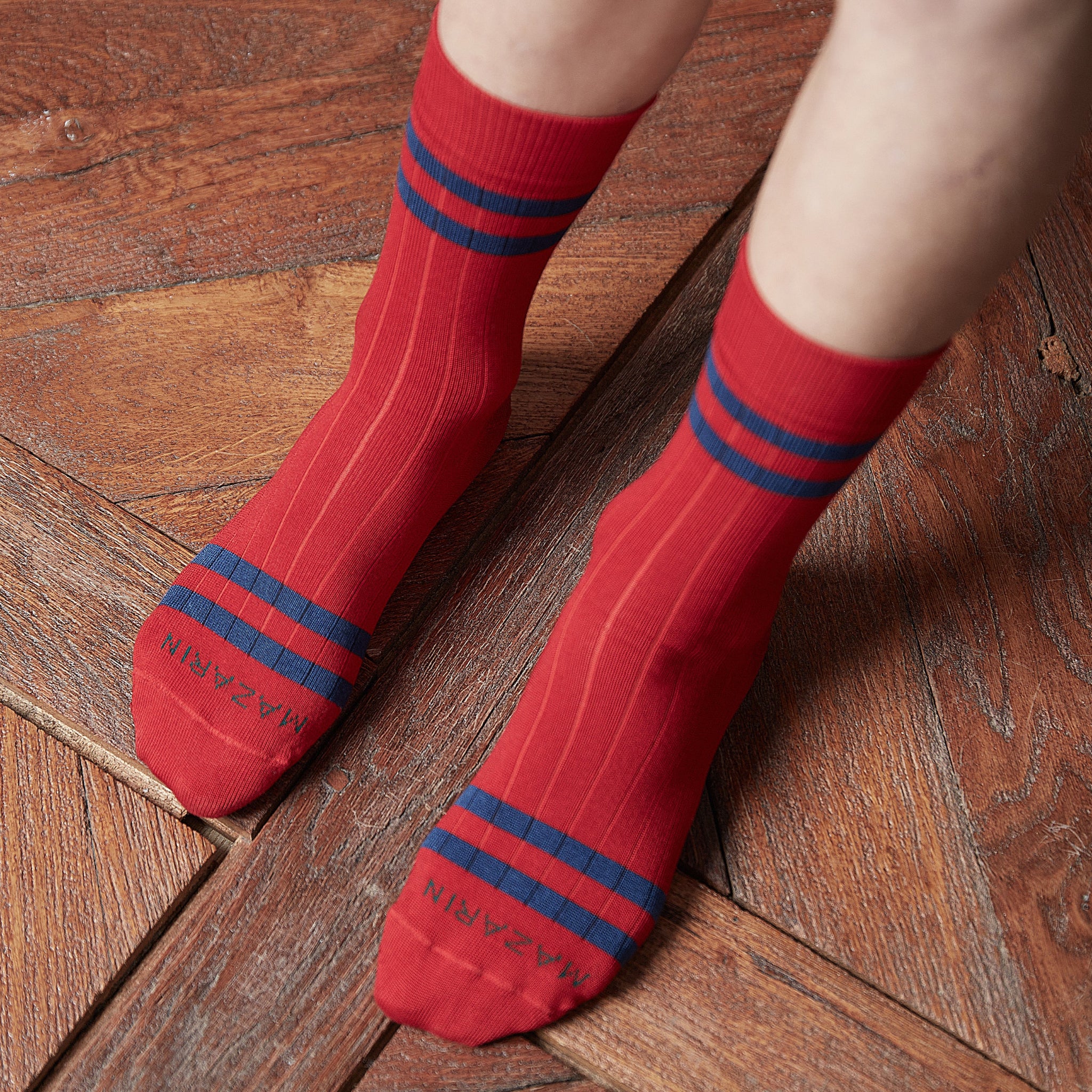 Rouge & Bleu nuit - Coton