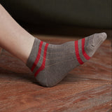 Taupe & Red - Cotton