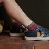 Taupe & Red - Cotton