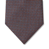 Cravate champagne marine & cuivre - Soie
