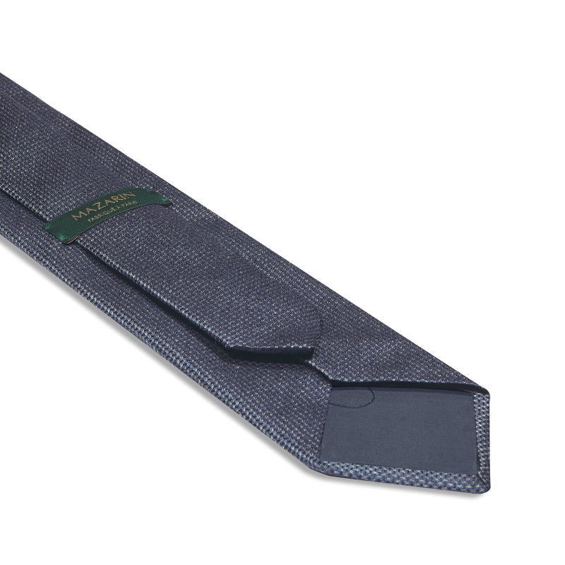Cravate entrelacs bleu & gris - Soie