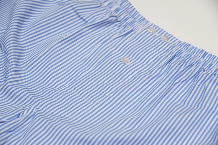 Caleçon blanc et bleu - 100% Coton - Mazarin – Mes Chaussettes Rouges