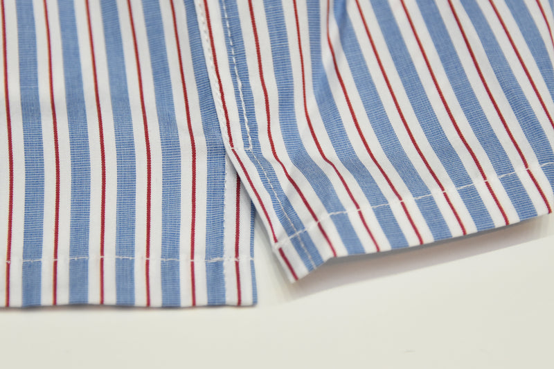 Sky Blue & Red & White - Classic Boxers - Cotton