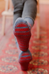 Chaussettes d'intérieur Bleu clair - Laine