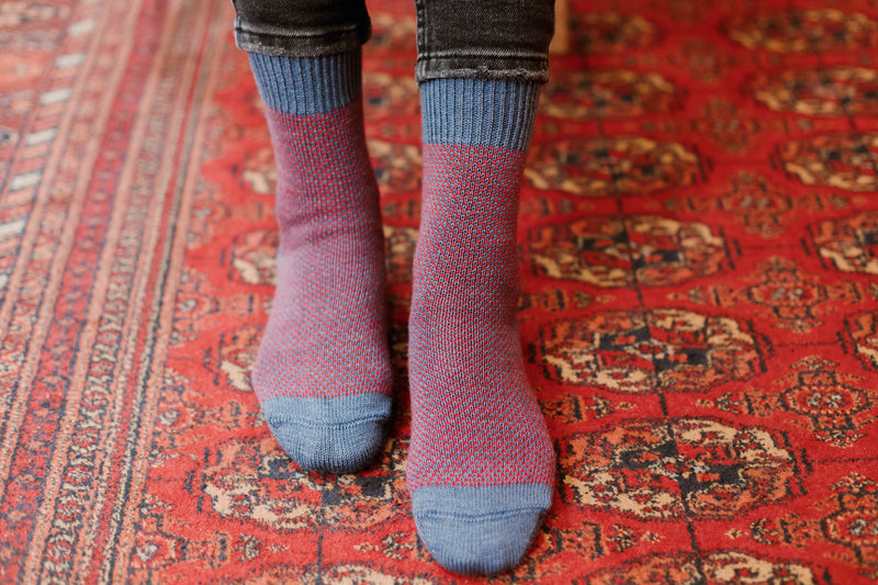 Light Blue - Indoors Socks - Wool