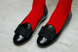 Chaussettes rouge vif (cardinal) en 100% fil d'Écosse. Modèle de mi-mollet (courtes) pour femme, de la marque Gamarelli. Fines et légères. Pointures : du 36 au 49 