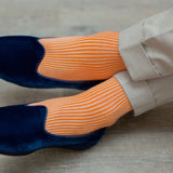 Orange & Beige - Deckchair Stripes - Cotton Lisle