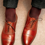 Grey & Burgundy - Compression Socks