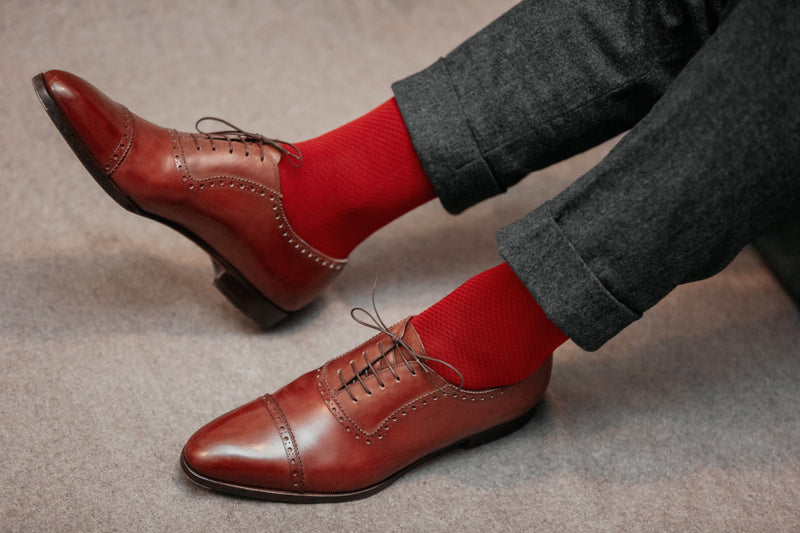 Bas de contention homme en coton noir & gris - Classe 2 - Mazarin – Mes  Chaussettes Rouges