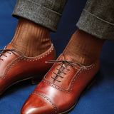 Chaussettes couleur noisette, en 100% fil d'Écosse. Modèle pour homme de mi-bas (chaussettes hautes) de la marque Mazarin. Chaussettes fine, douces et durables qui se portent toute l'année. Pointure : du 36 au 49