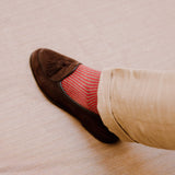 Taupe & Red - Deckchair Stripes - Cotton Lisle