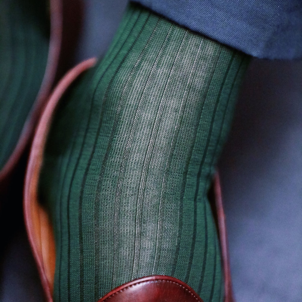 slim fit dress slacks Over The Calf Mens Dress Socks Green Teal Blue – Barataria Gent main image 0