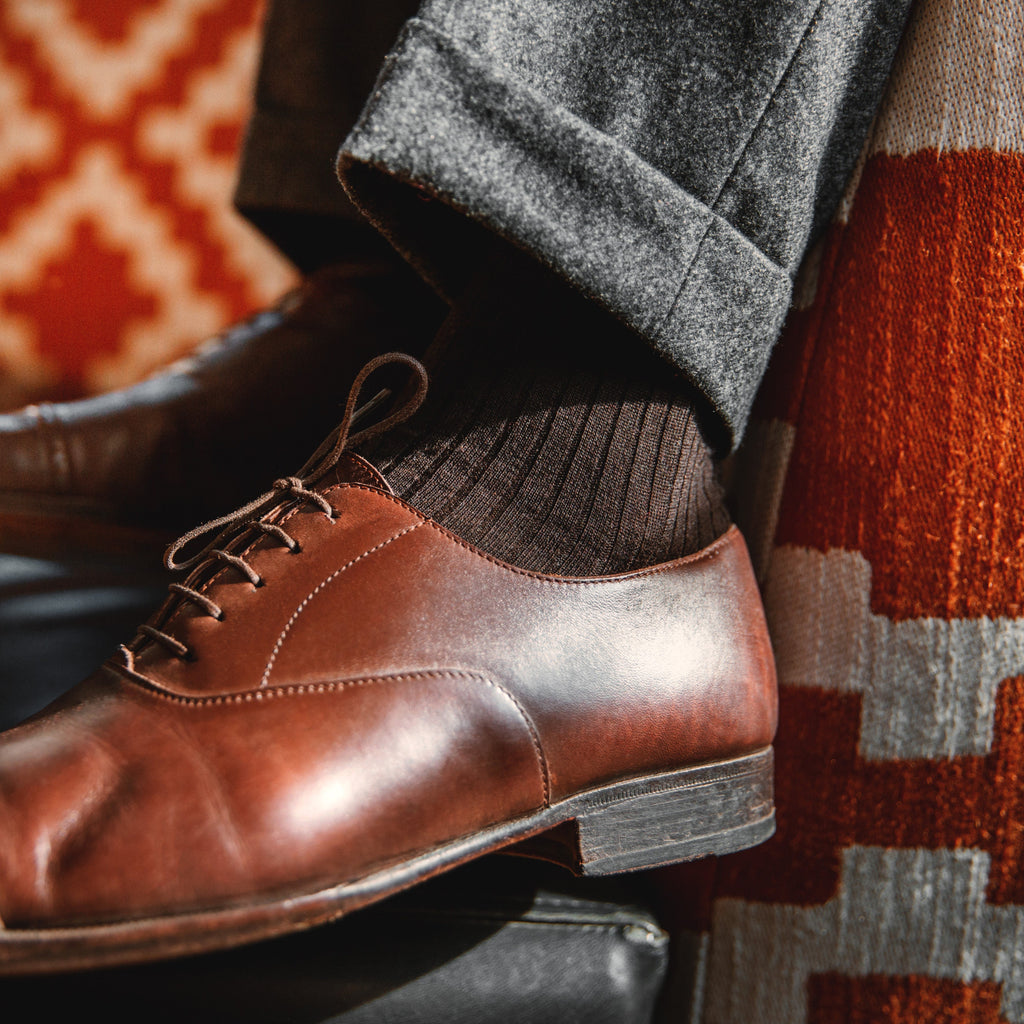 Warm brown socks for men - Merino wool - Mazarin Mes Chaussettes Rouges Warm brown socks for men - Merino wool - Mazarin Mes Chaussettes Rouges