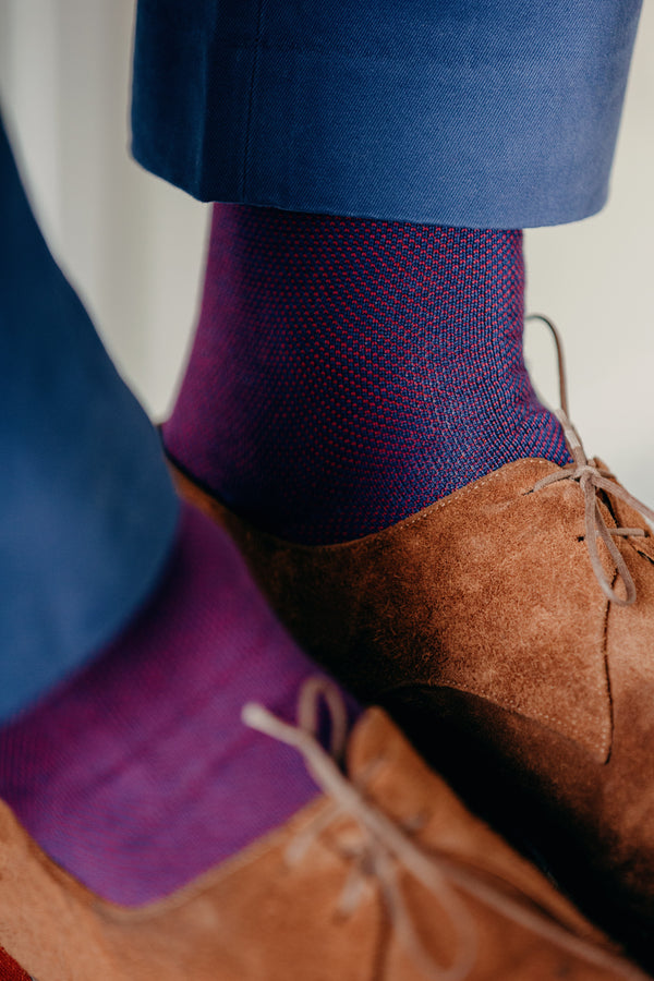 Red socks for men - 80% Merino wool - Gammarelli – Mes Chaussettes
