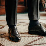 Gris & Marine - Pied-de-poule - Super-solide fil d'Écosse