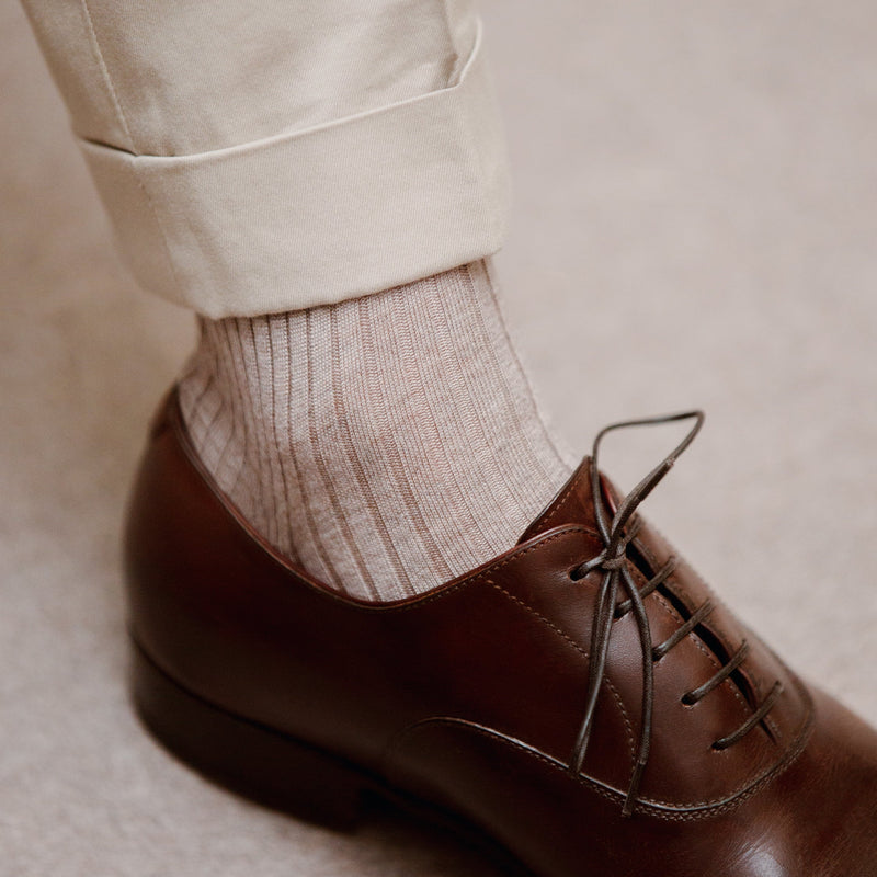 Beige - Cachemire & Soie