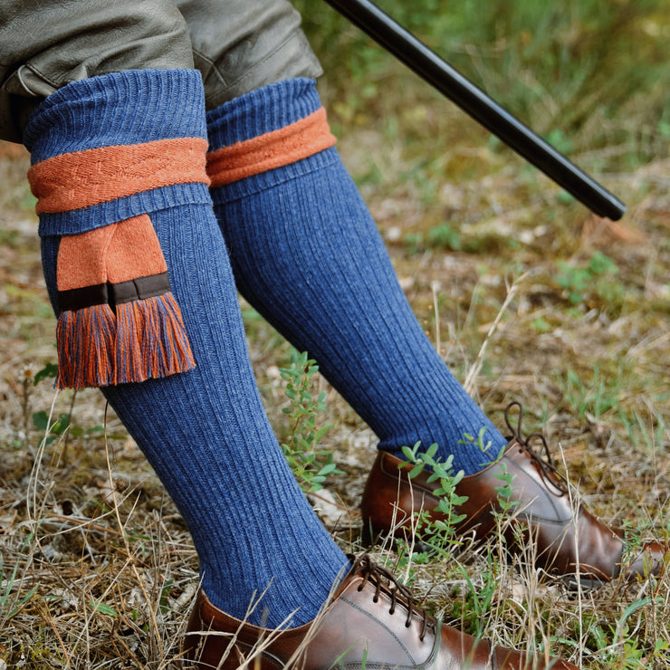 Chaussettes bleues vintage Burlington Made in West Germany Chaussettes bleues vintage Burlington Made in West Germany