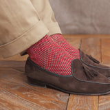 Red &amp; Gray - Caviar - Wool and Cotton lisle