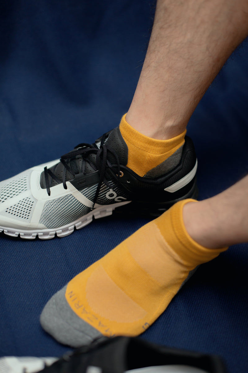 Yellow & Grey - Ankle - Cotton