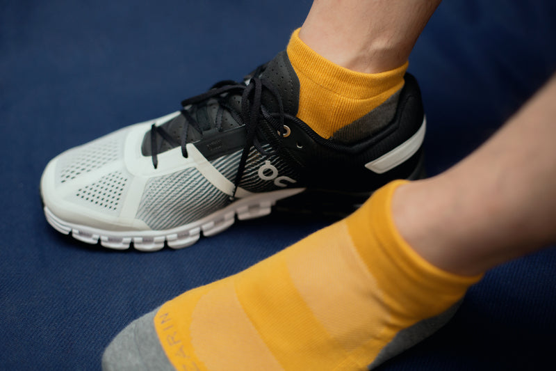 Yellow & Grey - Ankle - Cotton